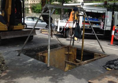 New manhole construction in Richmond.